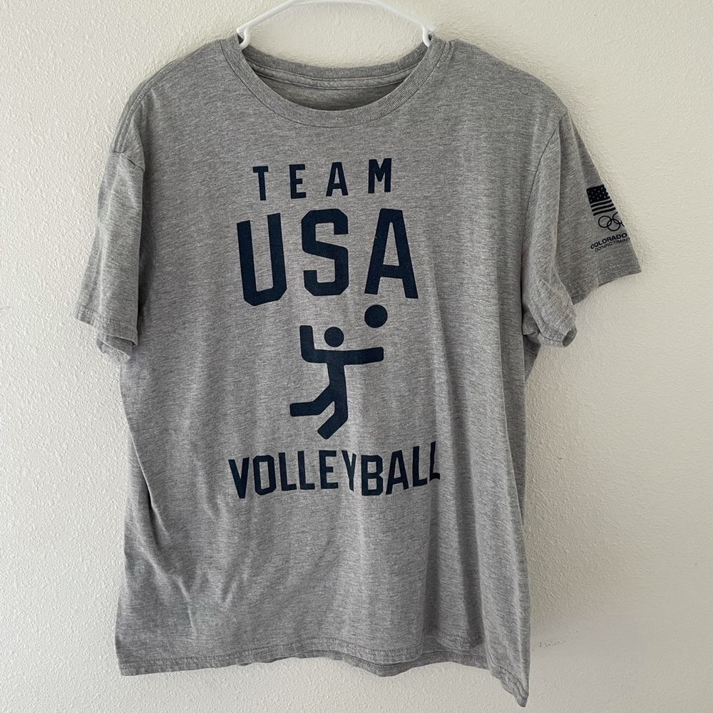 Gray Team USA Volleyball Shirt